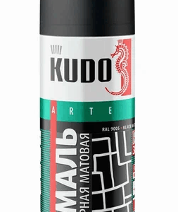 Эмаль аэрозольная Kudo Arte черная матовая RAL 9005 520 мл