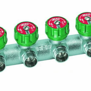 Коллектор Far FK 3824 3412TР на 4 выхода 3/4"х1/2" наружная резьба