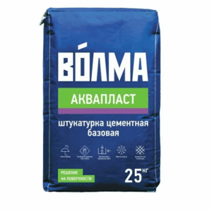 Штукатурка цементная Волма Аквапласт базовая 25 кг