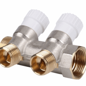 Коллектор распределительный 3/4", 2 отвода 1/2" EK Stout