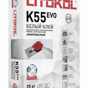 Клей для плитки Litokol Litoplus K55, 25 кг, белый