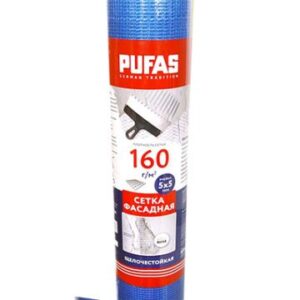 Сетка фасадная Pufapro (Пуфапро) 1х50 м 5х5 мм 160 г/м2 50 м2 синяя